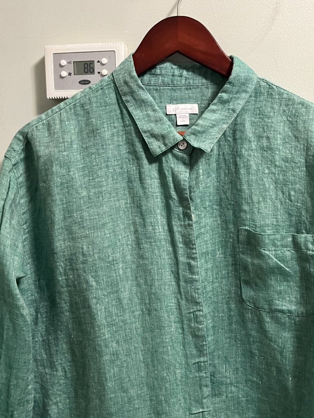 J.Jill long sleeve linen blouse